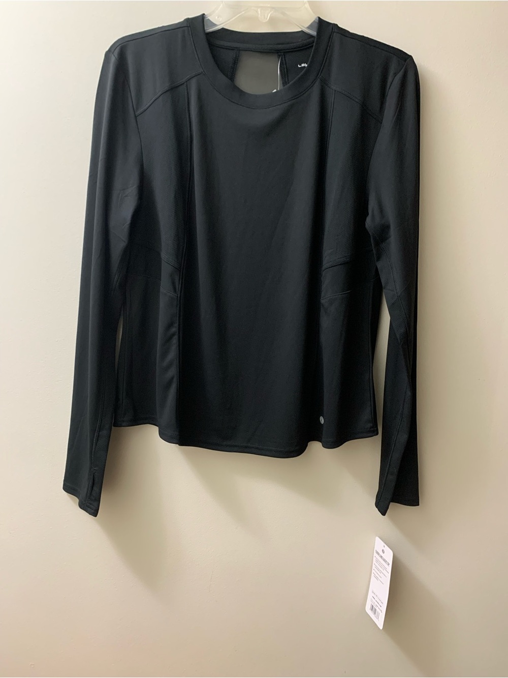 Layer 8 Fusion Black Long Sleeve Top Women’s Size Large NEW